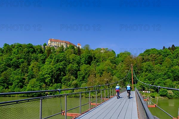 Wernstein am Inn, with Neuburg Castle and Mariensteg