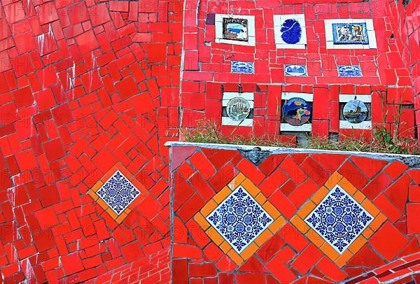 Esaderia do Selaron, tile staircase from Santa Teresa to Lapa by artist Jorge Selaron