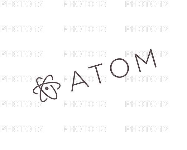 Atom text editor, rotated logo