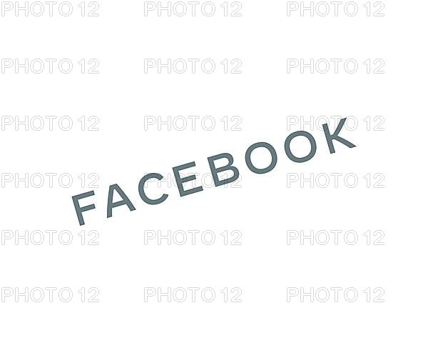 Facebook Inc. gedrehtes Logo, Weisser Hintergrund