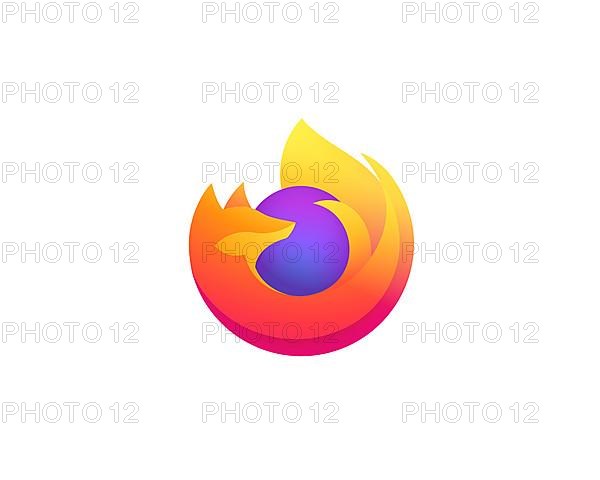 Firefox, rotated logo