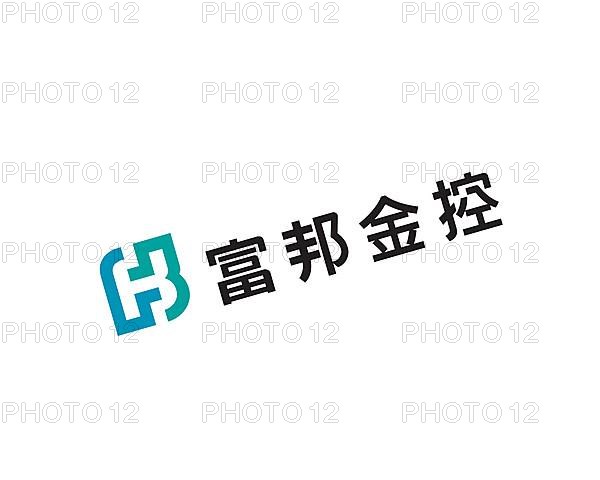 Fubon Financial Holding Co. gedrehtes Logo, Weisser Hintergrund