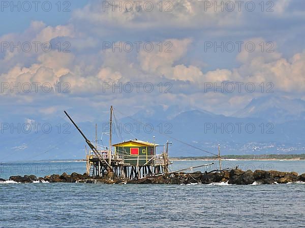 Fishing in the coastal waters off Pisa, Marina di Pisa