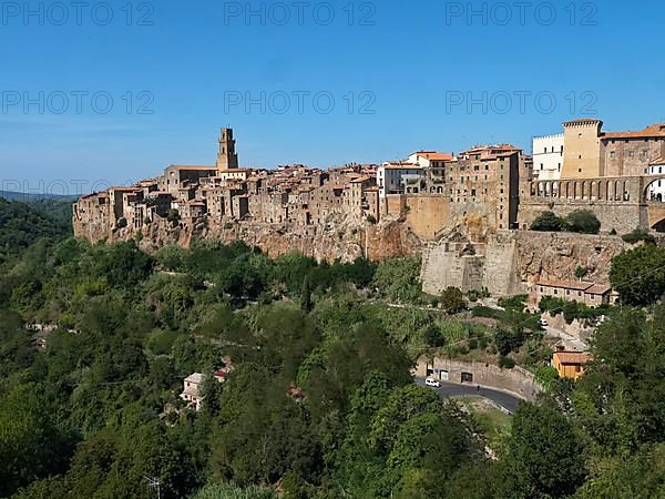 The houses of the old town of Pitigliano are built of tuff, Pitigliano