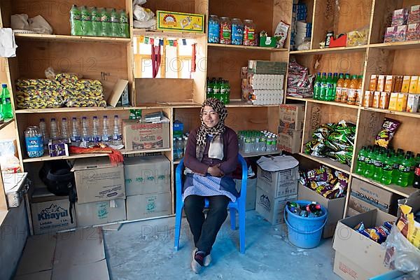 Ladakhi woman in her shop, Khardung