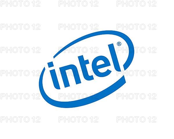 Intel, rotated logo