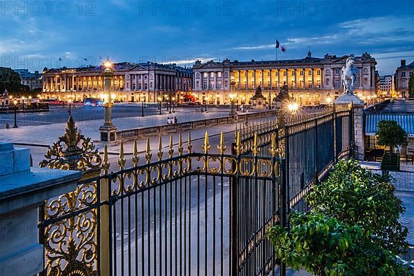 Place de la Concorde at dusk, Paris