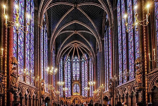 Palace Chapel, Upper Chapel of the Sainte-Chapelle on the Ile de la Cite