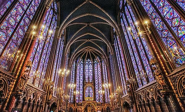 Palace Chapel, Upper Chapel of the Sainte-Chapelle on the Ile de la Cite