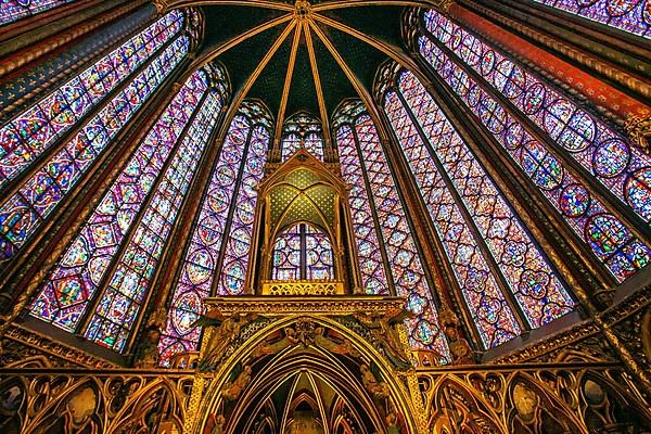 Palace Chapel, Upper Chapel of the Sainte-Chapelle on the Ile de la Cite