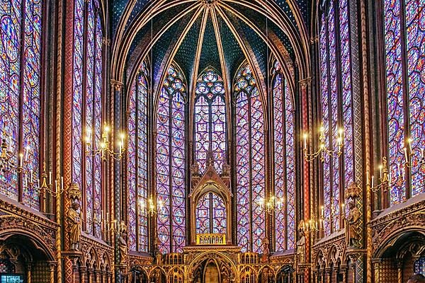 Palace Chapel, Upper Chapel of the Sainte-Chapelle on the Ile de la Cite