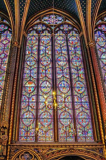 Palace Chapel, Upper Chapel of the Sainte-Chapelle on the Ile de la Cite