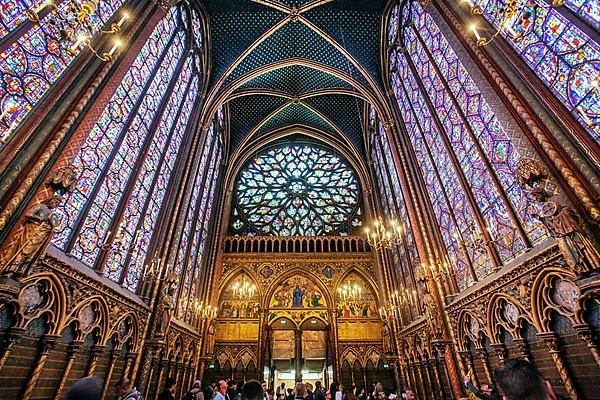 Palace Chapel, Upper Chapel of the Sainte-Chapelle on the Ile de la Cite