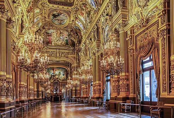 Lobby, Grand Foyer of the Opera Garnier at the Palais Garnier