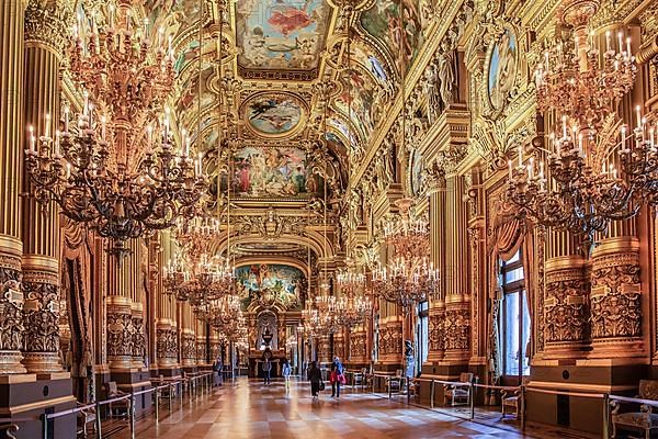 Lobby, Grand Foyer of the Opera Garnier at the Palais Garnier