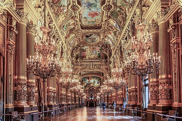 Lobby, Grand Foyer of the Opera Garnier at the Palais Garnier