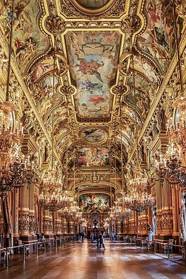 Lobby, Grand Foyer of the Opera Garnier at the Palais Garnier