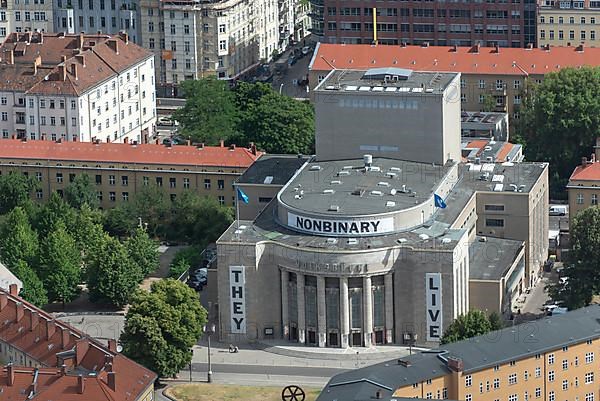 Volksbuehne, seen from the observation deck of the Berlin TV Tower