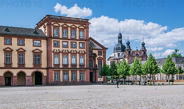 North wing of the Residence Palace at the Court of Honour with Jesuit Church, Mannheim