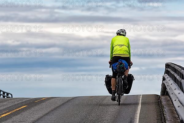 Cyclist on Atlantic Road, Bridge