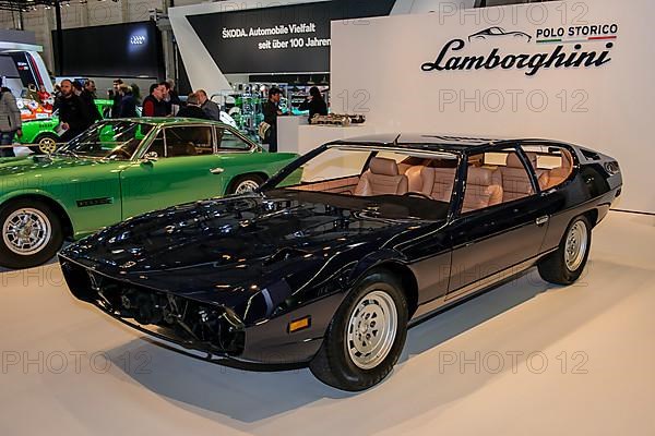 Historic classic sports car Classic Car Lamborghini Espada four-seater coupe, first four-seater from Lamborghini