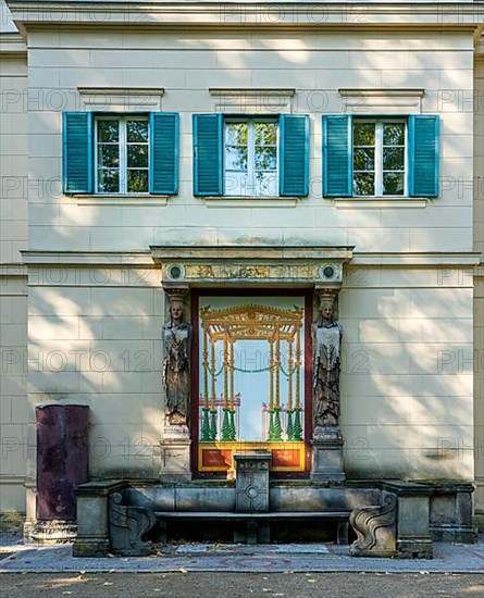 Glienicke Palace Park with monastery, palace and roundabout