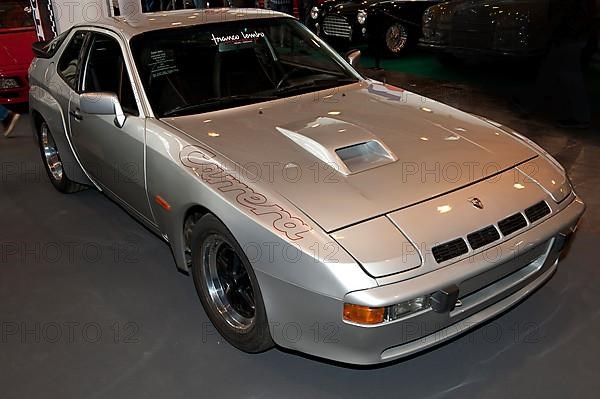 Historic classic sports car classic car Porsche 924 Carrera GT factory code 937 from 80s 1981 with trans axle transaxle gearbox, fair Techno Classica