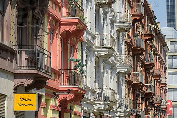 Old building facades, Eros Centre