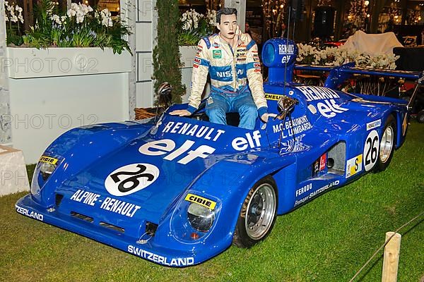 Historic classic racing car Alpine Renault A 441-3 Overall victory 24h Le Mans 1975, 24 hours race of Le Mans Overall winner