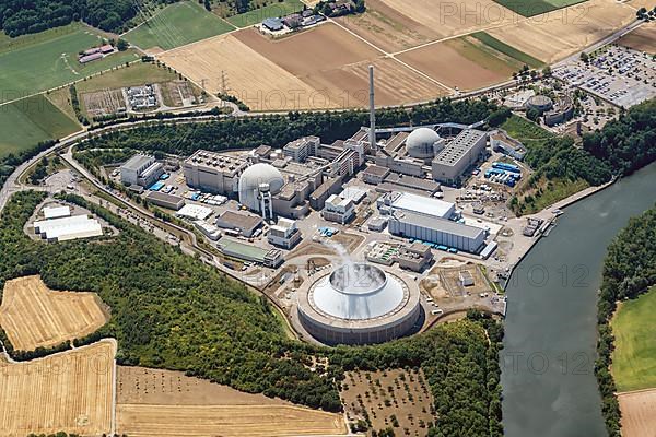 Aerial view, Neckarwestheim nuclear power plant