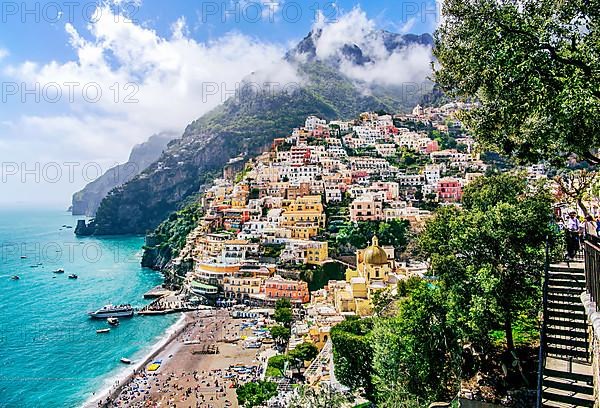 Panorama of the village by the sea, Positano