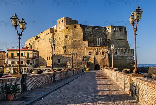 Castel dell Ovo in early morning sun, Naples