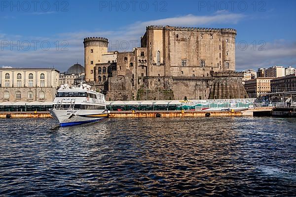 Harbour side of Castel Nuovo, Naples