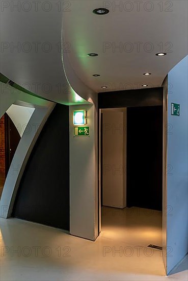 Emergency exit in the exhibition room of the French Cathedral, Gendarmenmarkt