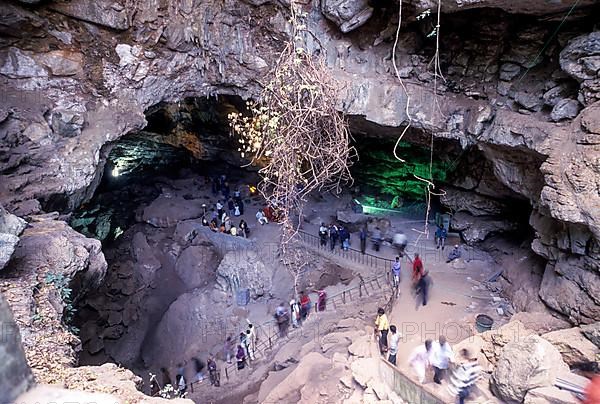 A Fascinating Stalactite Formation inside the Borra Cave