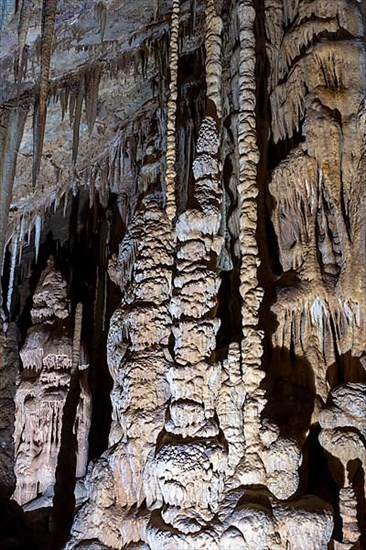 Stalactites in the Katerloch stalactite cave