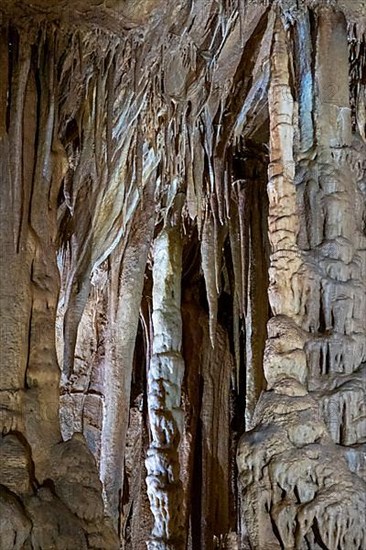 Stalactites in the Katerloch stalactite cave