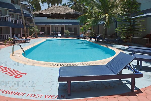 Pool in hotel in day