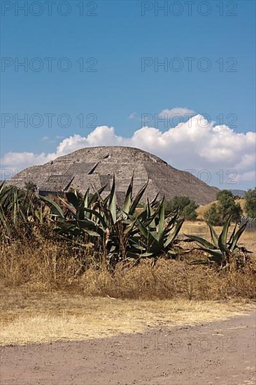 Pyramid of the Sun. Teotihuacan. Mexico. View from the Pyramid of the Moon