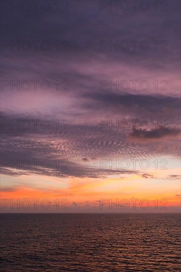Ocean sunset on Arabian sea. Varkala