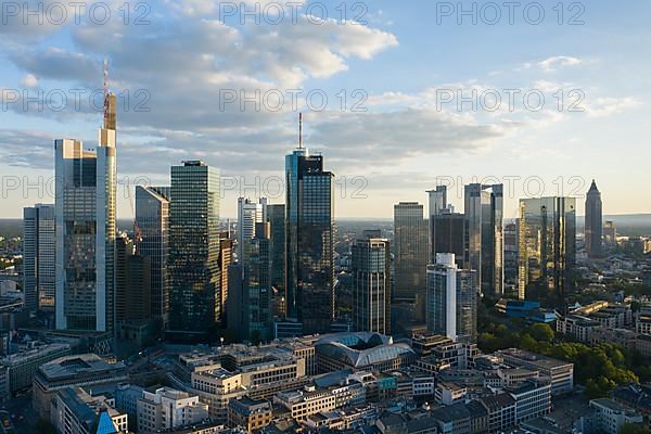 AERIAL Drone View over Frankfurt am Main