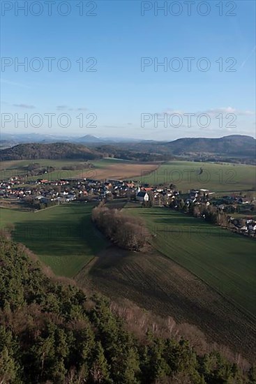 View from Table Mountain Gohrisch to Papstdorf