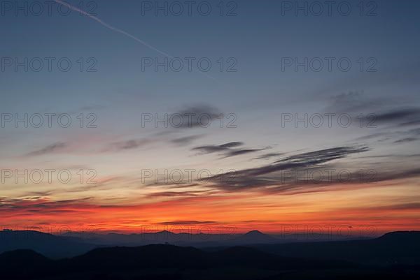 Sunrise in the Elbe Sandstone Mountains