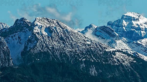 Snow-covered mountain peaks