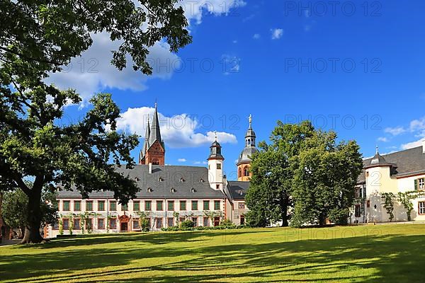 Seligenstadt Monastery with the Basilica of Seligenstadt St. Marcellinus and St. Peter. Seligenstadt
