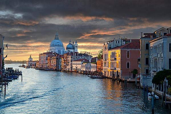 Sunrise on the Grand Canal seen from the Ponte dell' Accademia