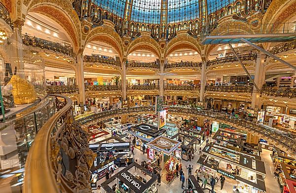 Interior design of Galeries Lafayette Haussmann