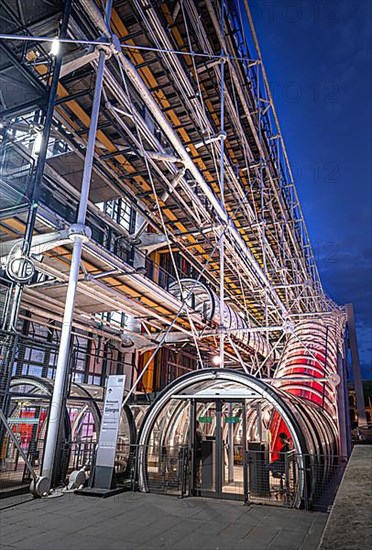 Futuristic entrance of the Centre Georges Pompidou