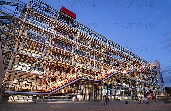 Centre Georges Pompidou Building by night