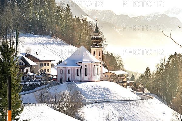 Maria Gell Chapel in winter landscape